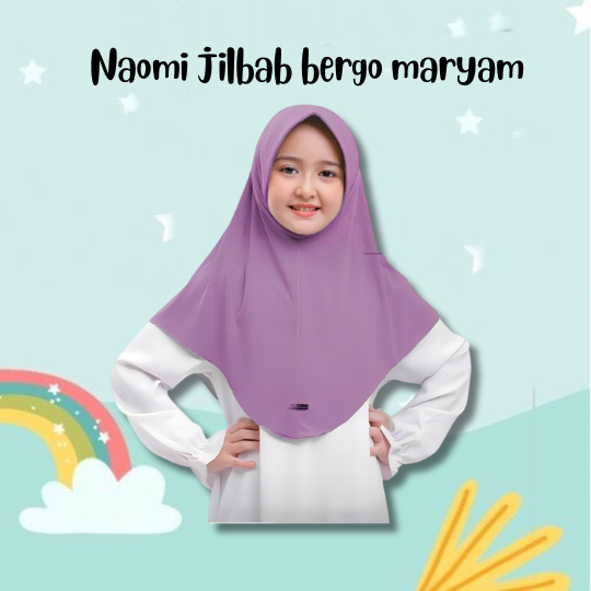 Naomi | bergo anak paud sd | bergo anak perempuan | bergo | jilbab anak perempuan | jilbab sekolah |