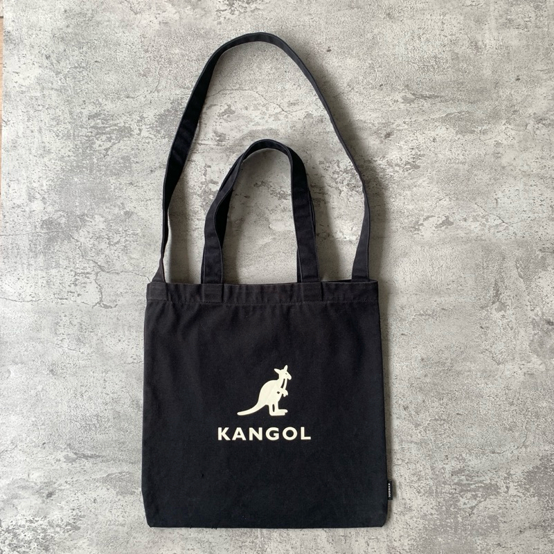 KANGOL 2 WAYS (TOTE & SLING) BAG BLACK