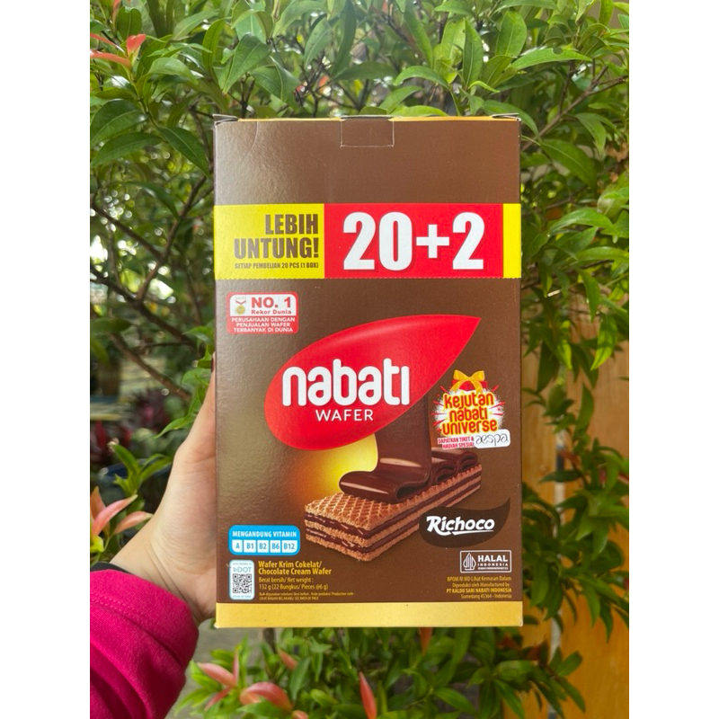 

nabati wafer coklat isi 20 gratis 2