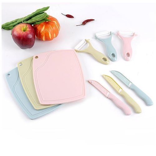 PISAU SET KERAMIK 3IN1 TALENAN PEELER BUAH ceramic fruit Knife Alat Dapur Kupas Sayur Kitchen Mofan