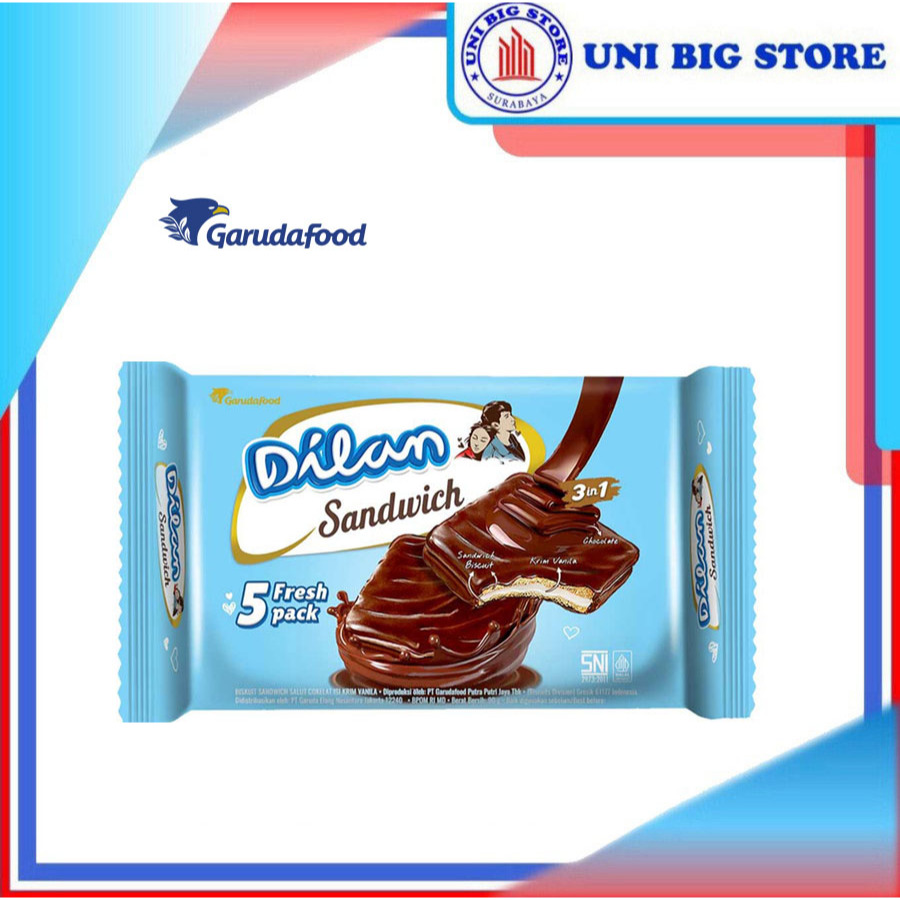 

Dilan Chocolate Biscuit Sandwich 3in1 Fresh Pack 80 gr Biskuit Coklat