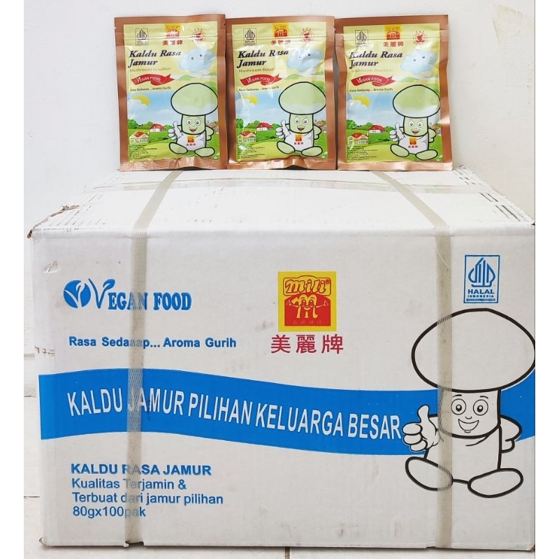 

Kaldu Jamur Mili 80 gr - kemasan CLIPPER (Premium Quality) bkn Totole - dus2an buat RESELLER! (1 dus isi 100 bungkus)
