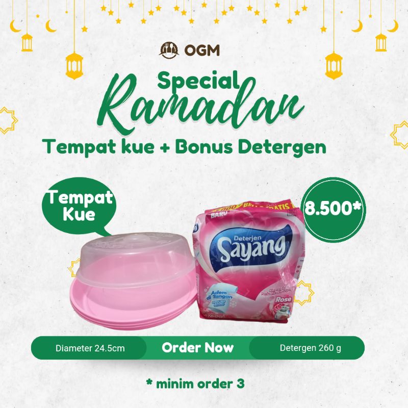 

PARCEL MURAH TEMPAT KUE BONUS DETERGEN