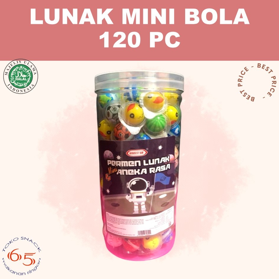 

Lunak Mini Bola 120. permen lunak. PLES