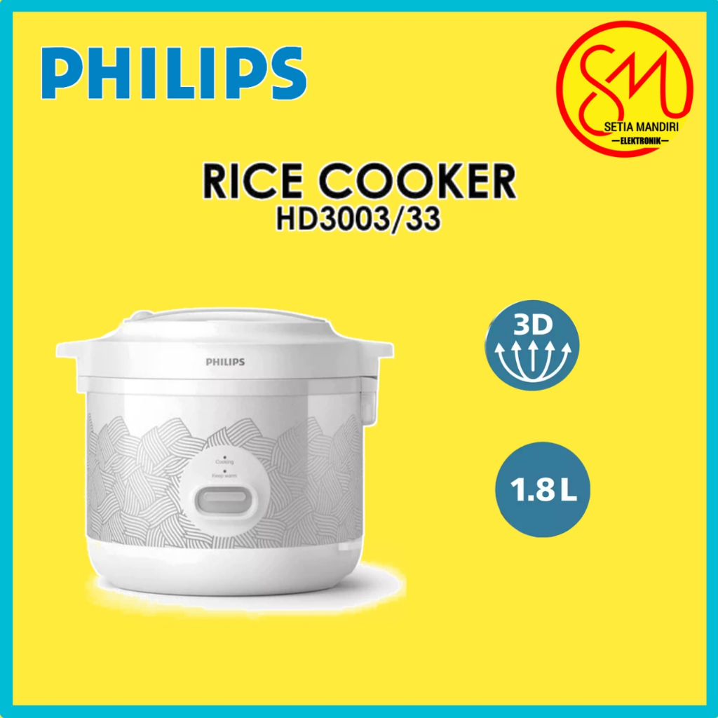 PHILIPS HD3003 Rice Cooker 1.8 Liter HD 3003 1.8L Magic Com HD3003/33