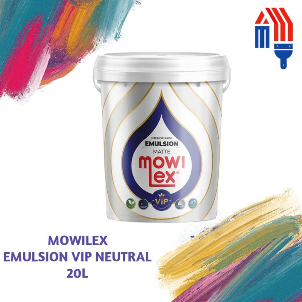 Mowilex Emulsion VIP Neutral Color Cat Tembok 20 Liter (White Variant) MATT