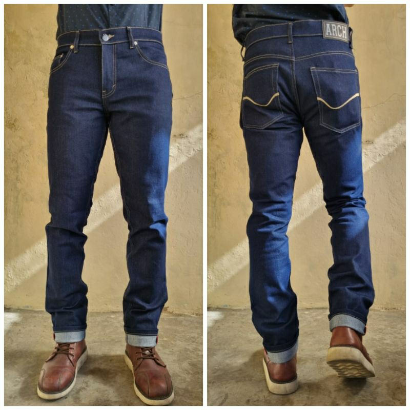 CELANA JEANS SELVEDGE ACCENT BLUE INDIGO DENIM - ARCHDENIM WAVE