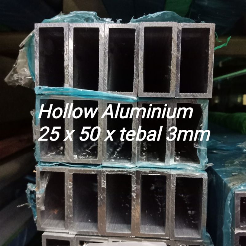 Hollow Aluminium 25 x 50 x tebal 3mm x 700