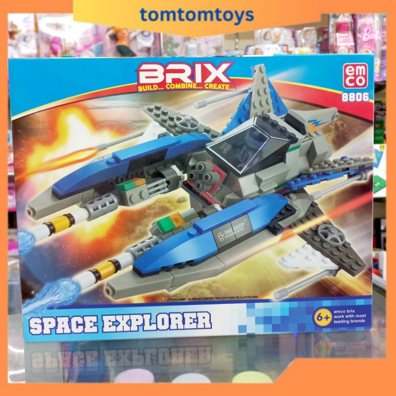Emco Brix SPACE EXPLORER Blocks Pesawat Astronot Susun Balok Bricks