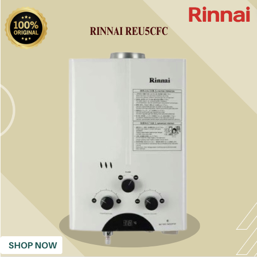 WATER HEATER GAS RINNAI REU5CFC 5L/REU-5CFC/REU 5CFC/RINNAI WATER HEATER GAS/ BERGARANSI ORIGINAL
