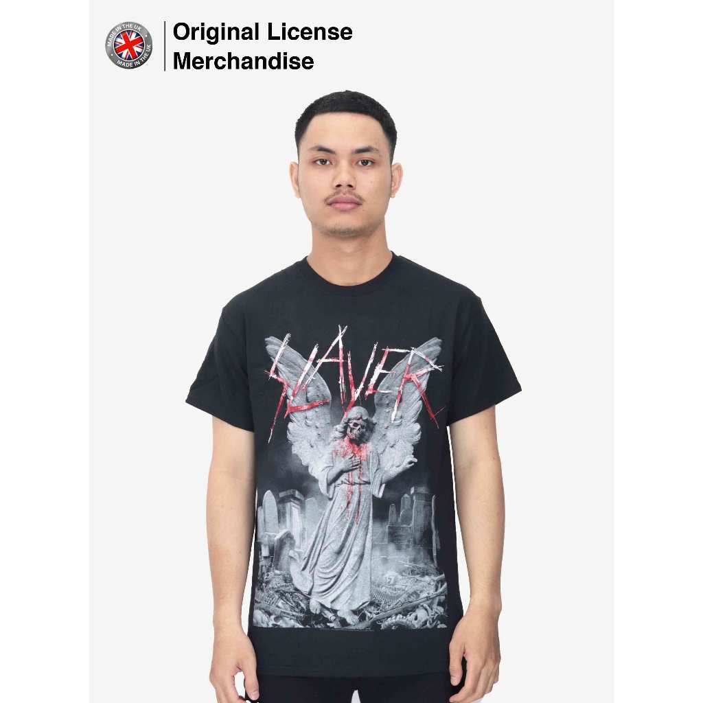 Kaos Baju Band Musik Metal Pria Wanita Katun Dewasa Premium Import Motif Sablon SLAYER Original Grav