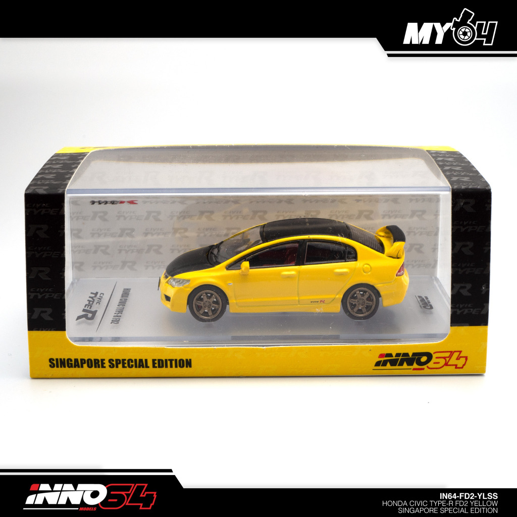 INNO 64 HONDA CIVIC FD2 TYPE R SINGAPORE SPECIAL EDITION YELLOW