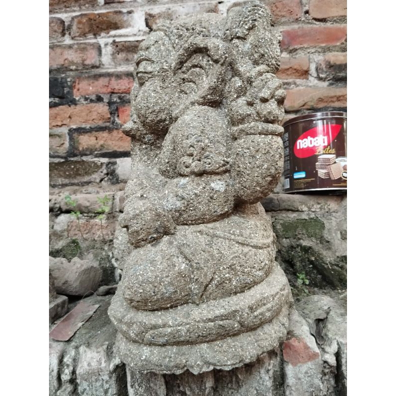 patung ganesha 45cm bahan batu