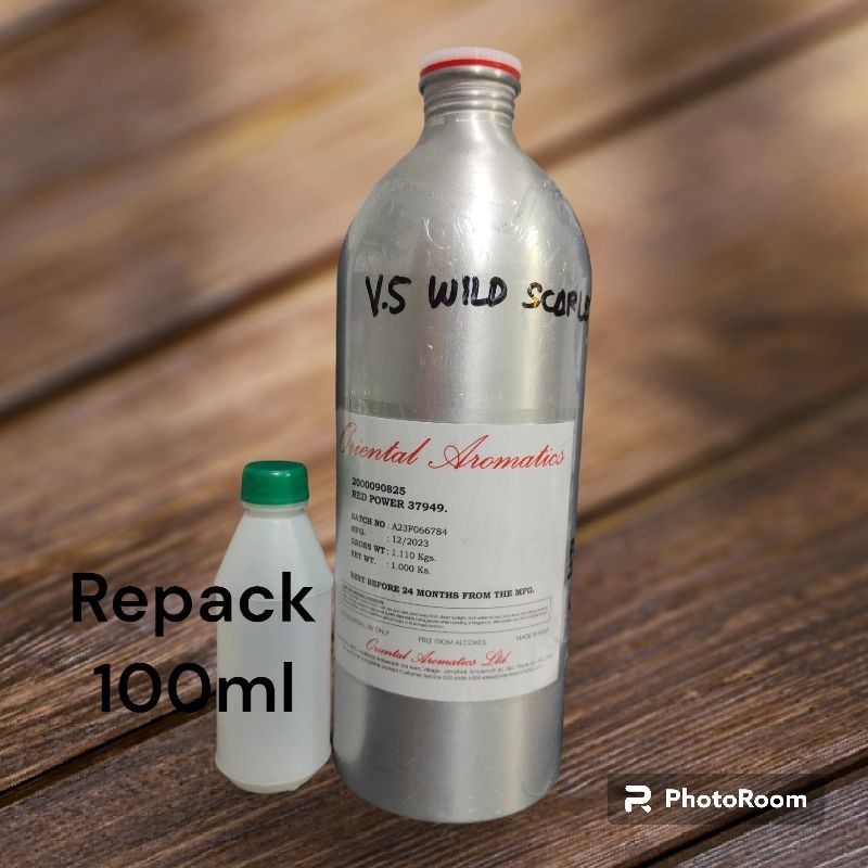 RED POWER/VS.WILD SCARLETT Oriental aromatics Murni repack botol plastik 100ml