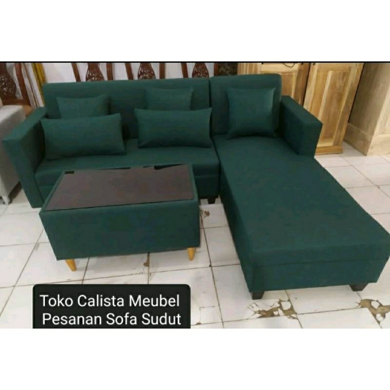 Sofa Sudut L calista / sofa santai/ sofa sudut minimalis