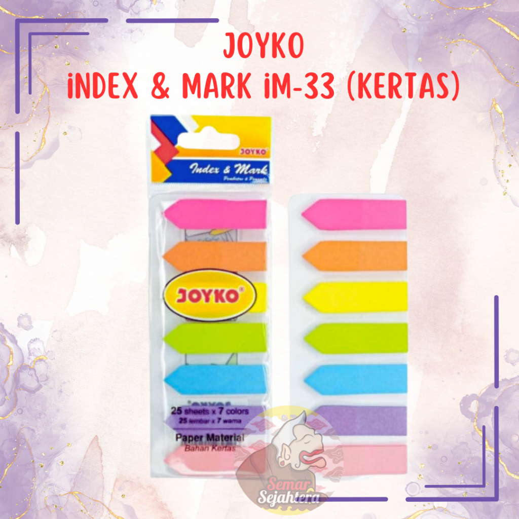 

[SET] PEMBATAS JOYKO IM-33 INDEX & MARK / PENANDA 7 WARNA KERTAS*