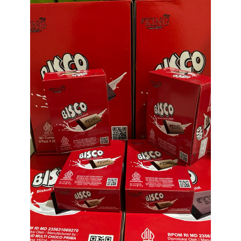 

1 Kotak isi 4 Pack d’King BisCo, Chocolate Biskuit isi 80pic