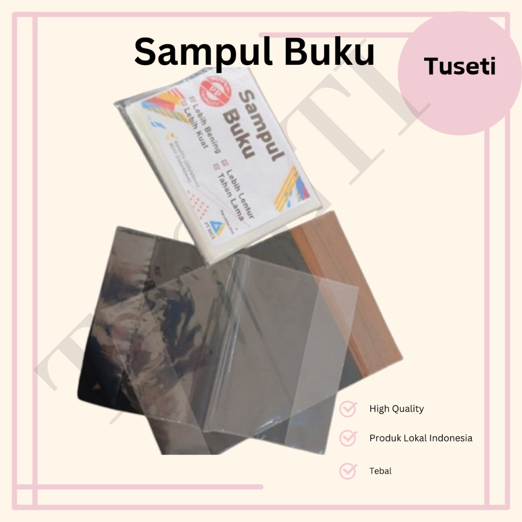 

Sampul Buku Plastik Kwarto 220x165mm isi 20pcs | Sampul Buku Sekolah Plastik Kwarto