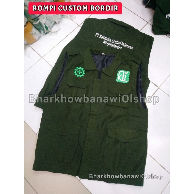 ROMPI CUSTOM BORDIR LOGO | ROMPI LAPANGAN BORDIR | ROMPI KERJA | ROMPI ORGANISASI | ROMPI PARTAI