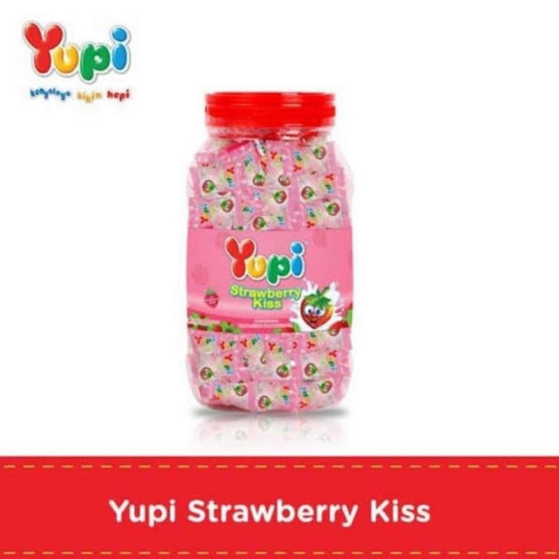 

YUPI STRAWBERRY TOPLES 300GR / PERMEN YUPPY TOPLESS MURAH