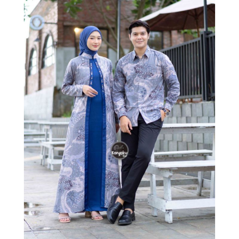 Couple Gamis Batik  Maxmara Jumbo Ld 120