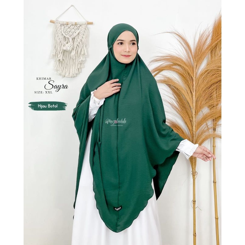Khimar Sayra XXL Crinkle Nopet Tali Mujahidah