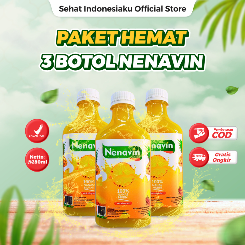 

Cuka Nanas Nenavin 3 Botol Lebih Hemat Untuk Kesehatan Gula Darah