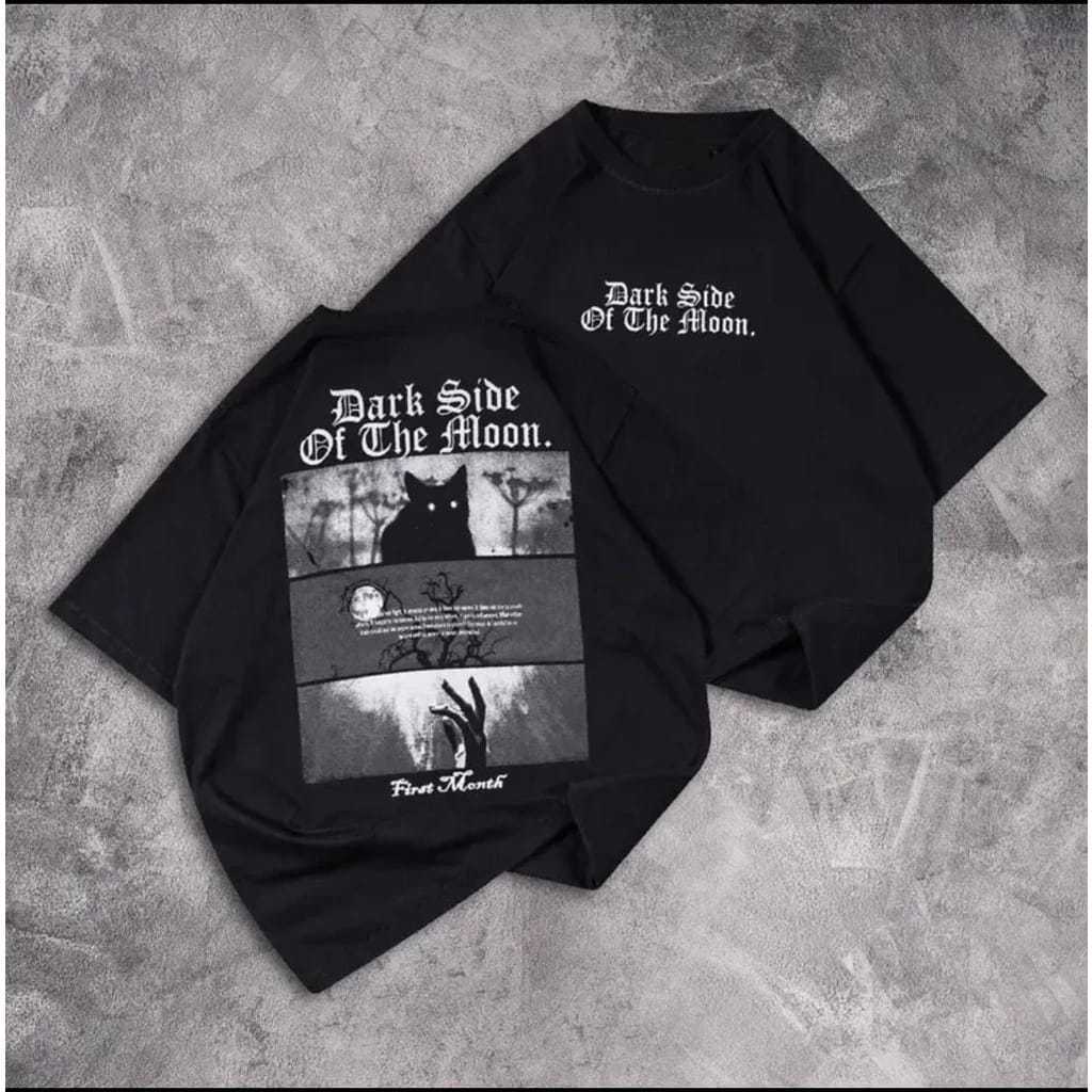 FELICITY - KAOS OVERSIZE DARK SIDE  OF THE MOON / BAJU PRIA MOTIF DISTRO TERBARU MURAH KEKINIAN