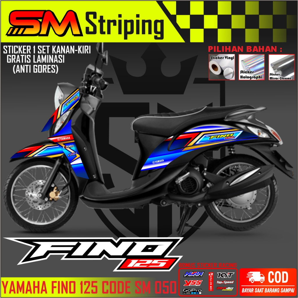 BISA COD - PREMIUM STRIPING VARIASI YAMAHA MOTOR FINO 125