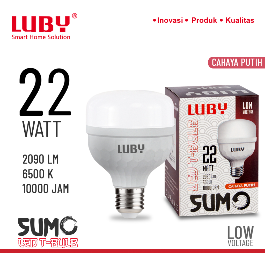 LUBY Lampu LED Bulb 22 Watt Cahaya Putih Sumo