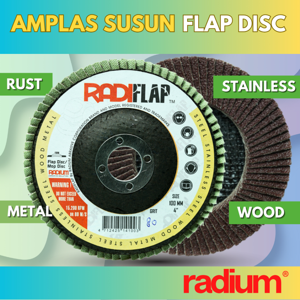 Amplas Susun Flap Disc RadiFlap Grit 40 - 320 by Radium