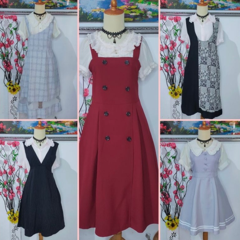 ART N79T JP  Overall rok  overall dress preloved  jumper  jumpskirt