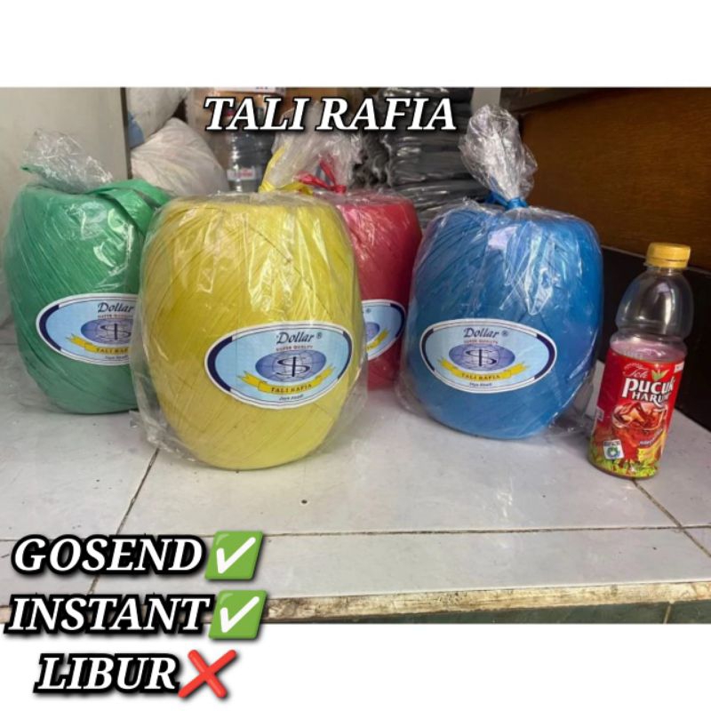 Tali Rafia plastik warna tali rapia roll gulungan cap dollar