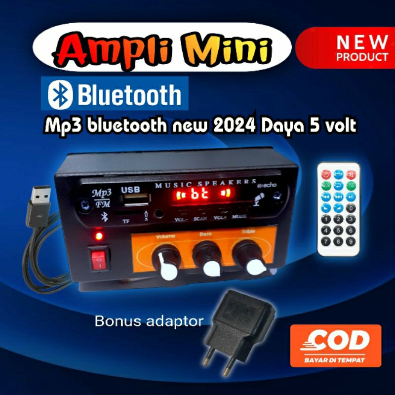 power amplifier mini bluetooth  5volt dc terbaru