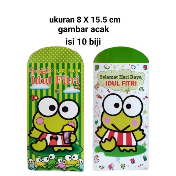 

amplop angpao lebaran idul fitri ukuran besar isi 10 lembar karakter Keroppi Kero Keroppi Keropi Crazy Frog