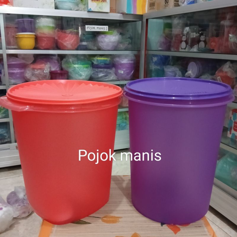 Toples kerupuk Maxi peach canister / tall canister ungu jumbo 10 liter tupperware new