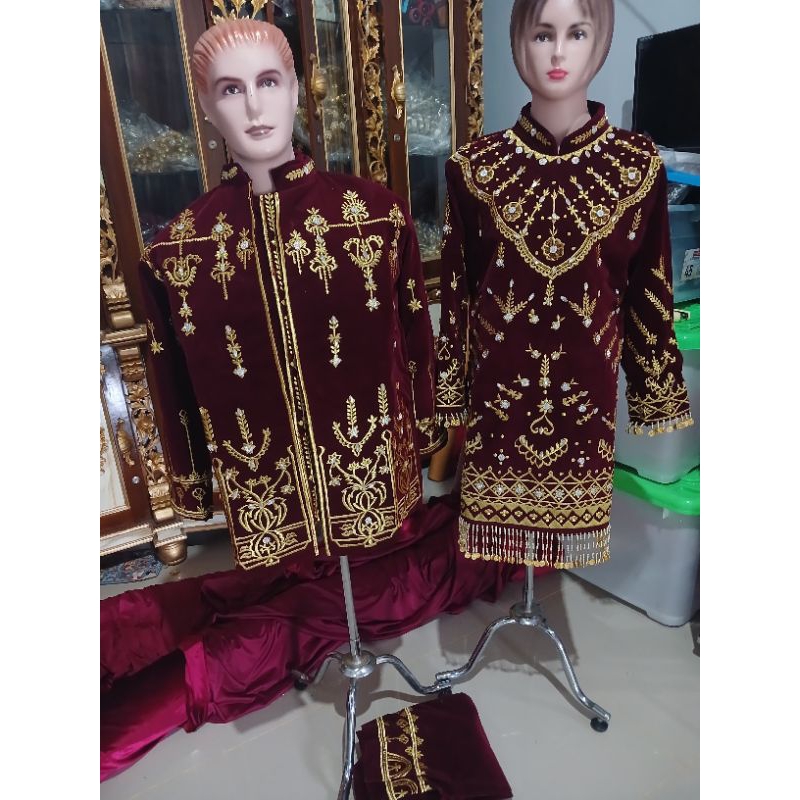 baju pengantin bordiran adat Palembang