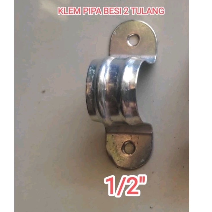 KLEM PIPA BESI 1/2 INCH | KLEM PIPA BESI PLAT | KLEM PIPA PARALON 1/2 INCH | KLEMPIPA BESI 2 TULANG