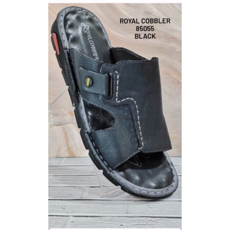 sandal pria bahan kulit asli tapak lentur / elastis ROYAL COBBLER