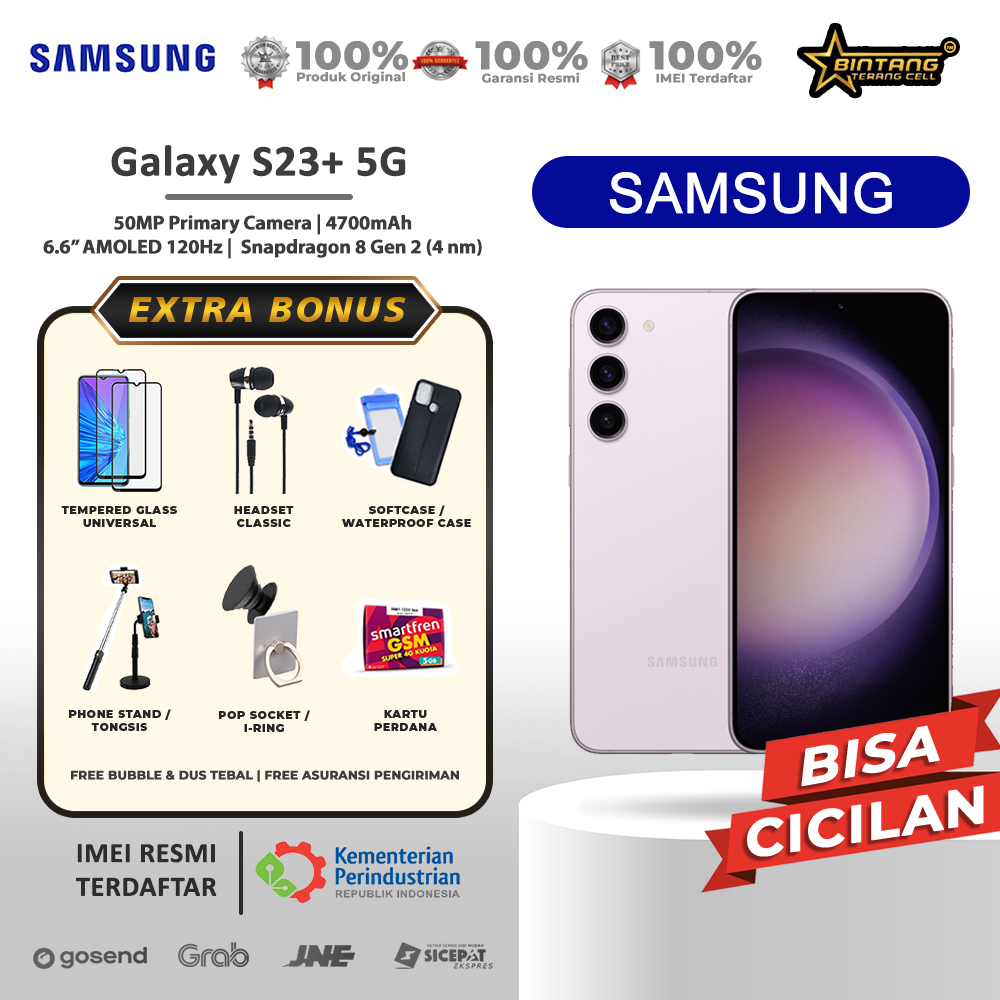 Samsung Galaxy S23+ 5G - S23 Plus 5G -S23 5G RAM 8/256GB - 8/512GB s23plus s23 plus Garansi Resmi