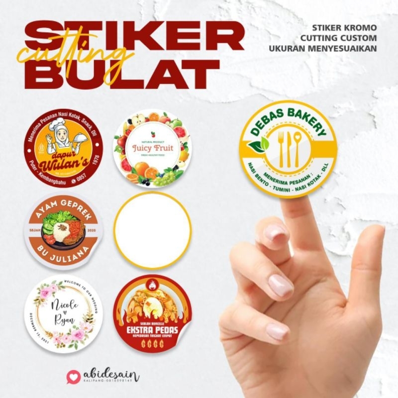 

STIKER LABEL KEMASAN SNACK UMKM / KUE / POUCH - CUTTING SESUAI BENTUK, TINGGAL TEMPEL