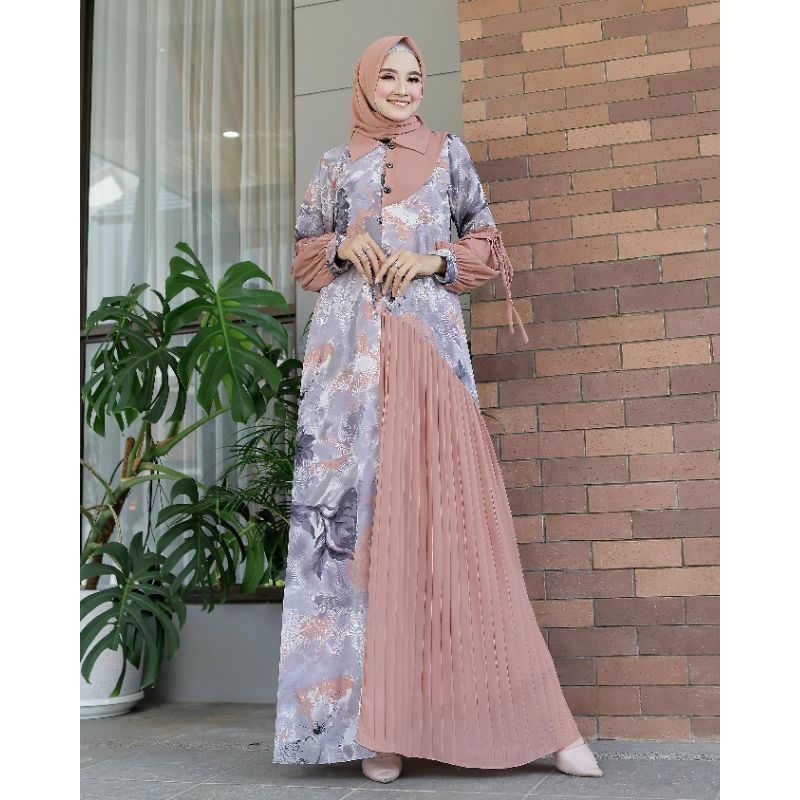Gamis Pesta "Prisket Serie" Baby Doll Armani Printing Premium