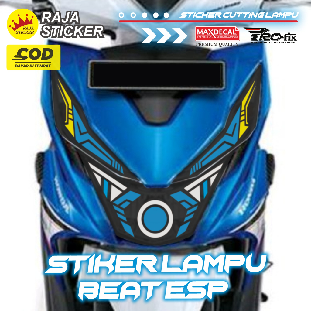 Stiker lampu mata dan alis beat street 2018 terbaru