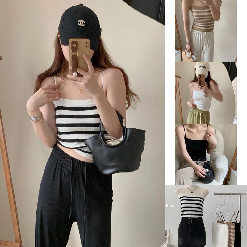 Amanda Knit Bra Tank Top Atasan Rajut Premium