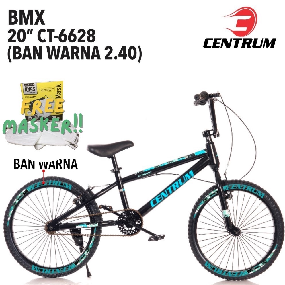 Harga Termurah Sepeda BMX Centrum CT6628 BMX Anak 2 x 24Inch BAN WARNA