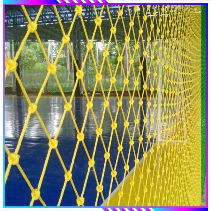 Jaring PE 3mm Mandi Bola/Futsal/Badminton/Basket/Volley Rajutan Tangan Outdoor dan Indoor