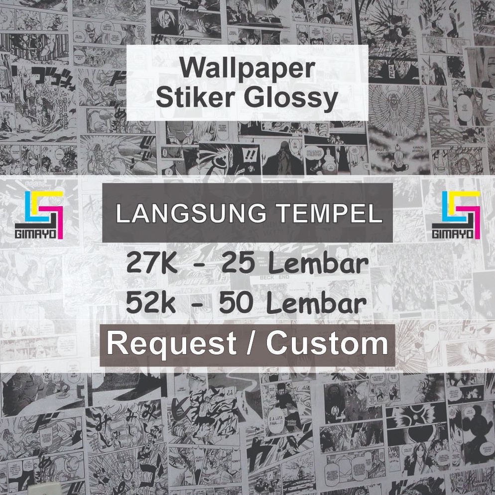 LARIS MANIS Stiker Manga Wall Anime Wallpaper Dinding Poster Langsung Tempel Komik Custom Request