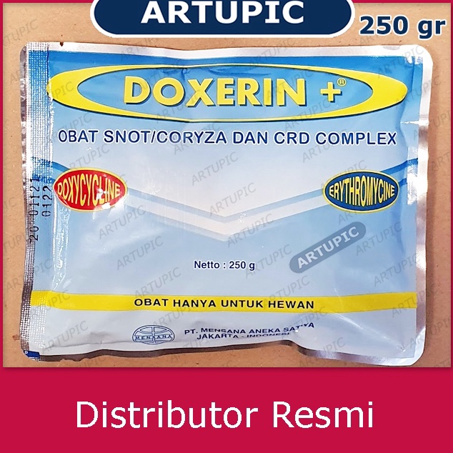 Stok Terbatas Doxerin Plus 25 gram Snot Coryza CRD Complex Pernafasan Unggas Ayam Mensana Artupic