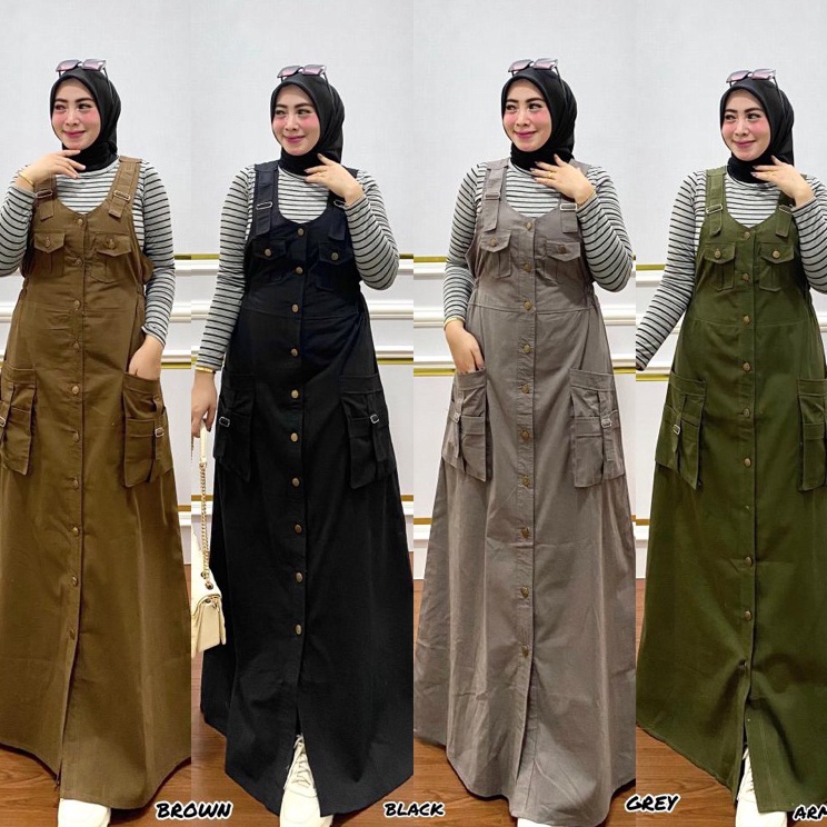 Wow banget Overall Cargo  Gamis Overall Kancing  Gamis Overall  Overall