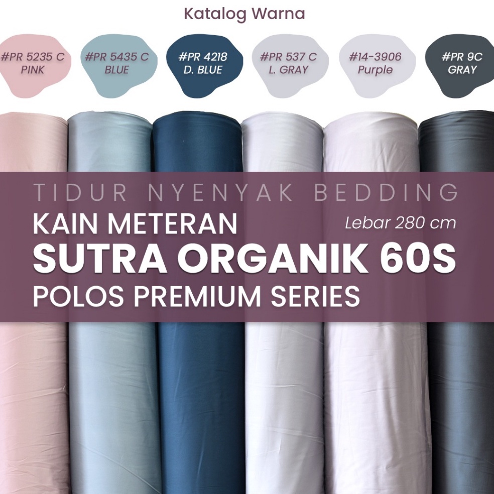 ART B24J KAIN METERAN SUTRA BAMBOO 6S KAIN SPREI SARUNG BANTAL POLOS WARNA WARNI WHITE PUTIH BLACK S